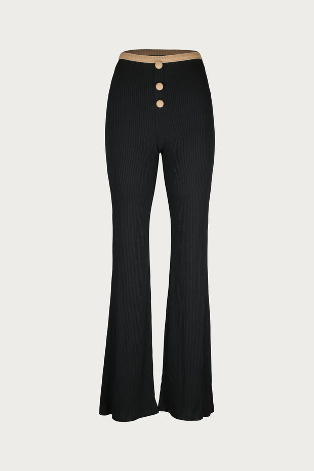 GRACE KNIT PANT (BLACK/TAUPE)