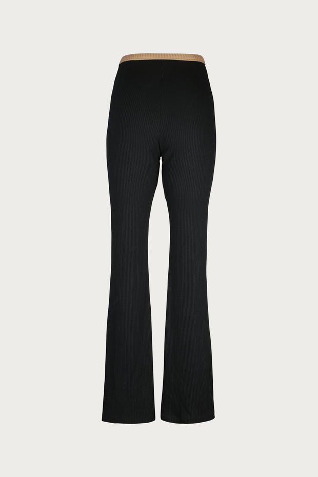 GRACE KNIT PANT (BLACK/TAUPE)