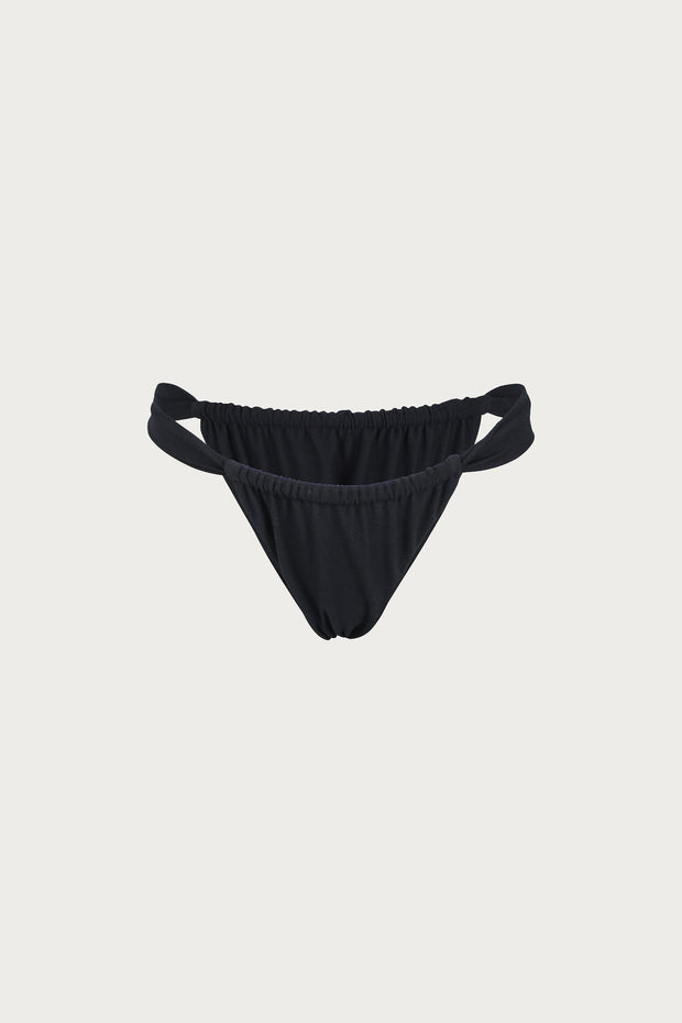 Ruched Bottom (Faux Suede Black)