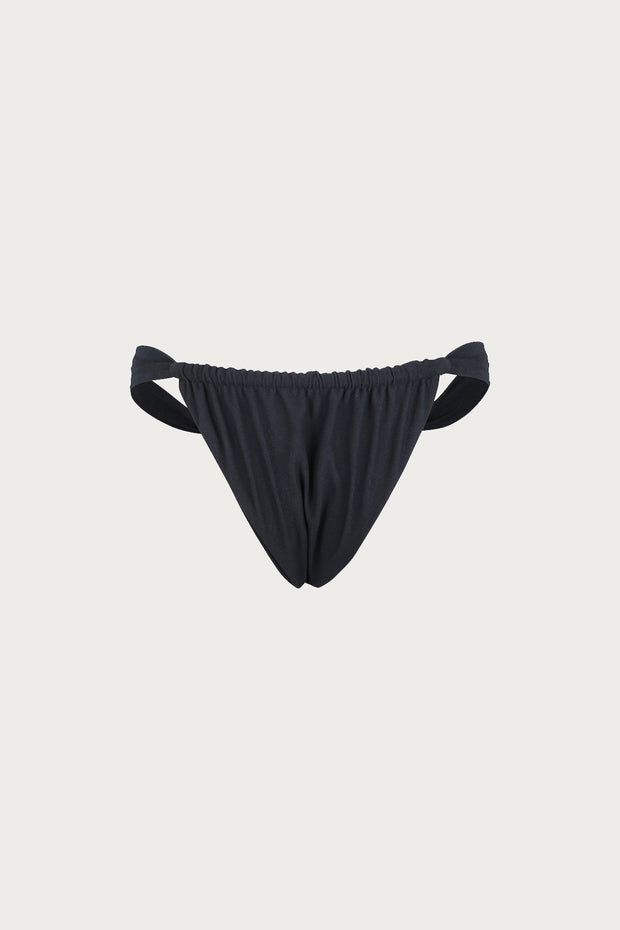 Ruched Bottom (Faux Suede Black)