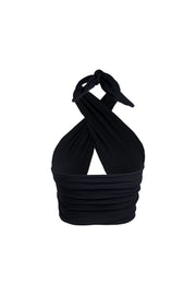 Multiwear Top/Sarong (Faux Suede Black)