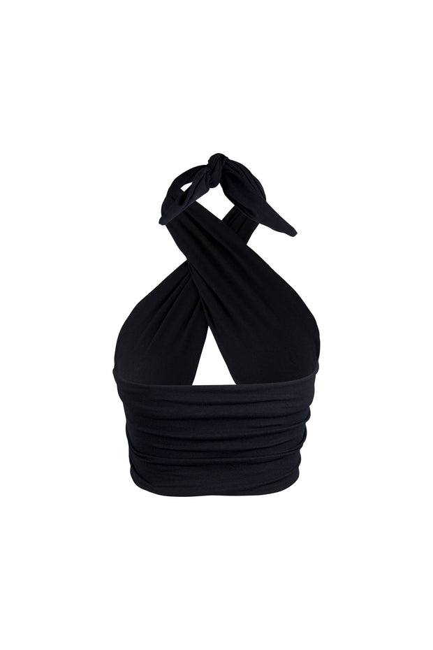 Multiwear Top/Sarong (Faux Suede Black)