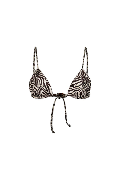 Naomi Triangle Top (Ivory Zebra)