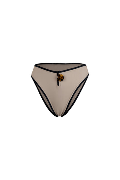 The Grace Bottom (Ribbed Taupe/Ribbed Black)