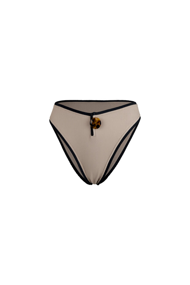 The Grace Bottom (Ribbed Taupe/Ribbed Black)