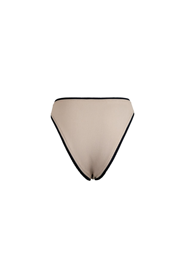 The Grace Bottom (Ribbed Taupe/Ribbed Black)
