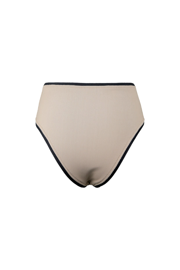 The Grace High Rise (Ribbed Taupe/Ribbed Black)