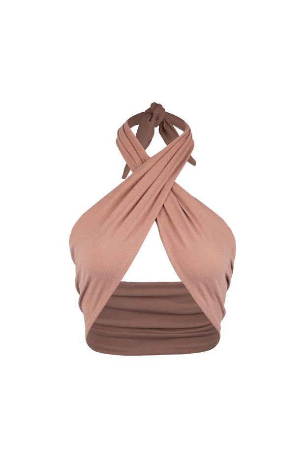 Multiwear Top/Sarong (Faux Suede Clay)