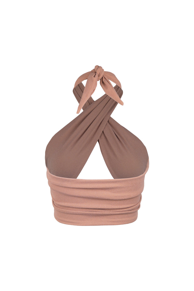 Multiwear Top/Sarong (Faux Suede Clay)