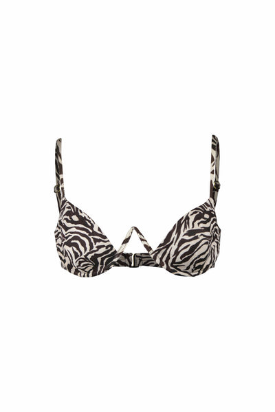 V Underwire Bra (Ivory Zebra)