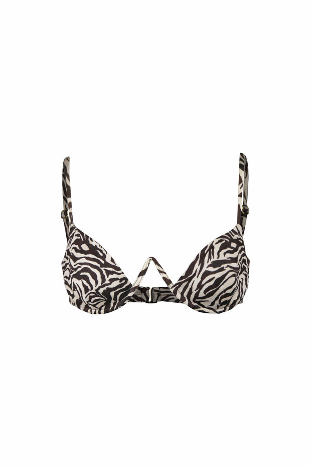 V Underwire Bra (Ivory Zebra)