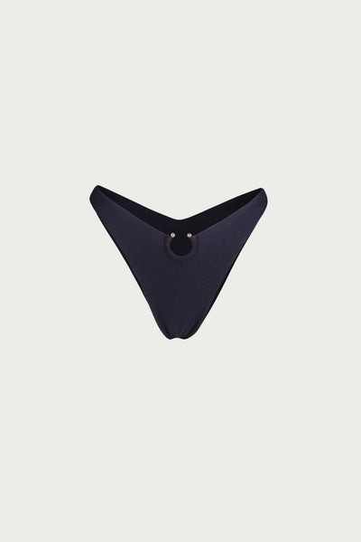 Pierced Bottom (Faux Suede Black)