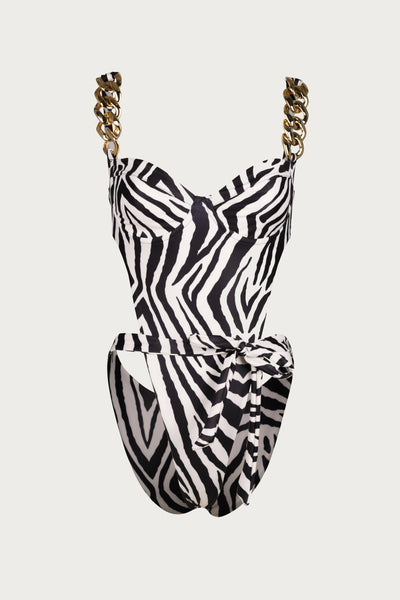 Gold Chain One Piece (Zebra)