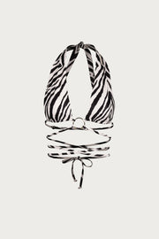 Pierced Wrap Top (Zebra)