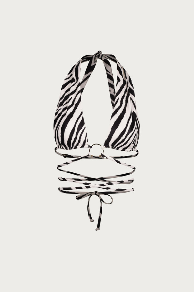Pierced Wrap Top (Zebra)