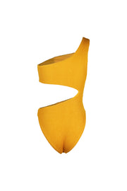 Celine Cut Out One Piece (Textured Mustard)
