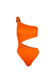 Celine Cut Out One Piece (Textured Tangerine)