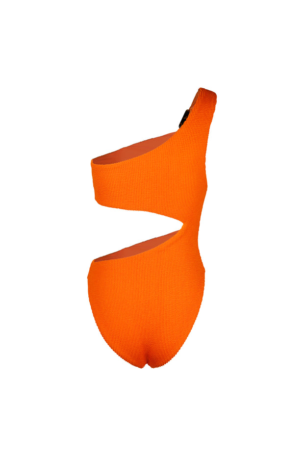 Celine Cut Out One Piece (Textured Tangerine)