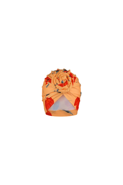 turban (peach rust floral)