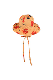 sun hat (peach rust floral)