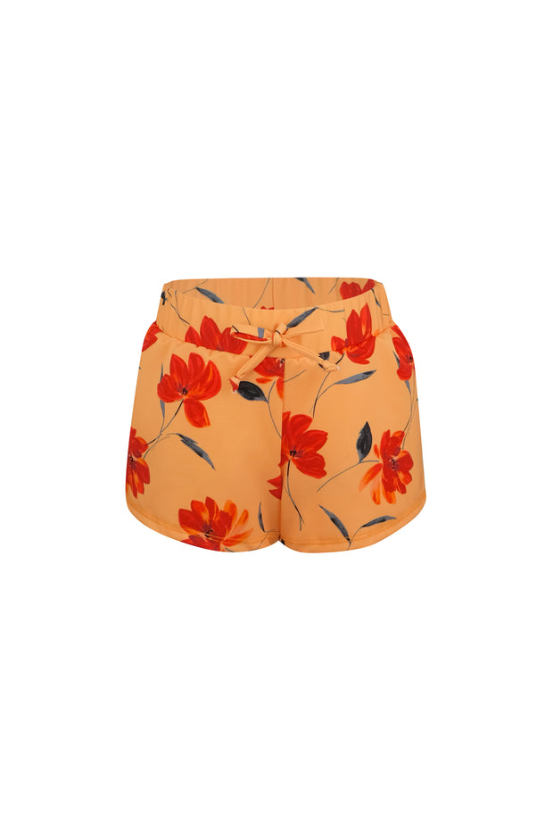 shorties (peach rust floral)