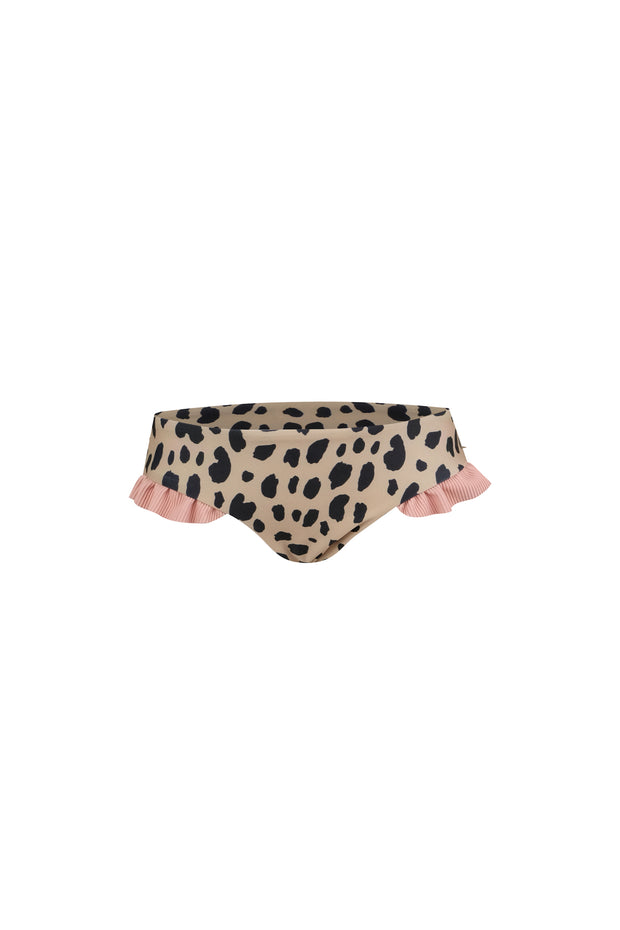 mini me bottom (leopard/ribbed blush)