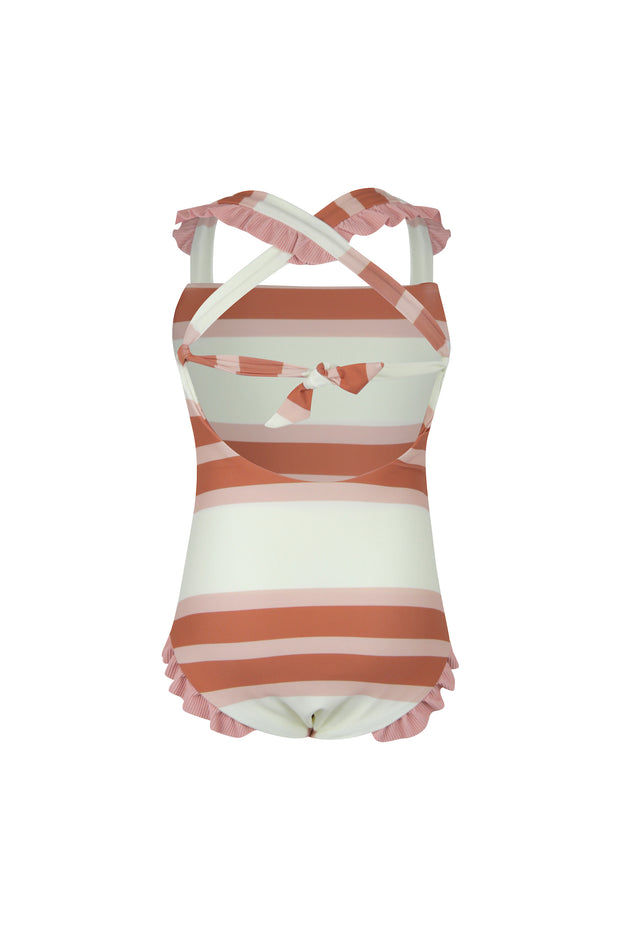 mini me one piece (cream camel blush stripe/ribbed blush)