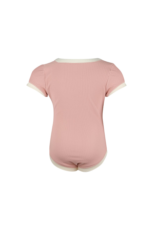 gracie one piece (ribbed blush/cream)