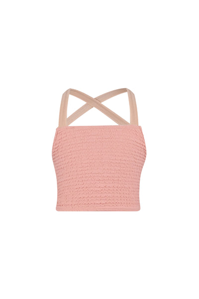 teeny tankini (crinkle blush)