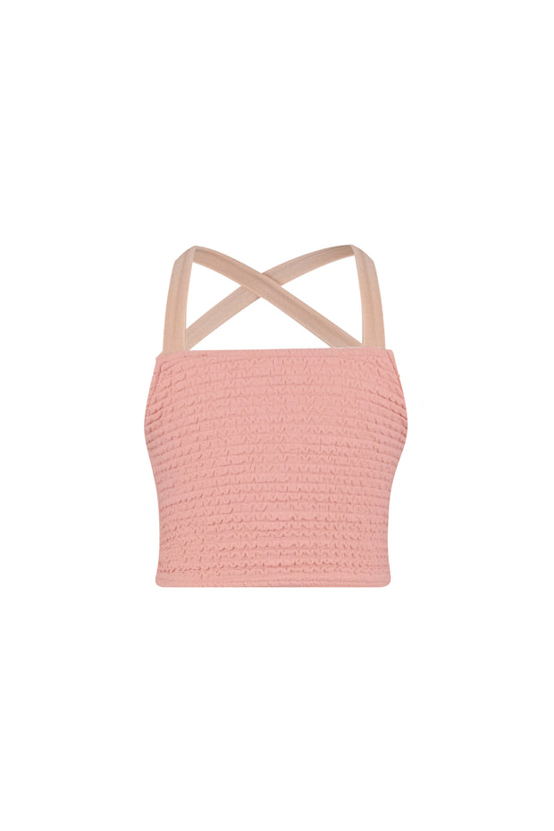 teeny tankini (crinkle blush)