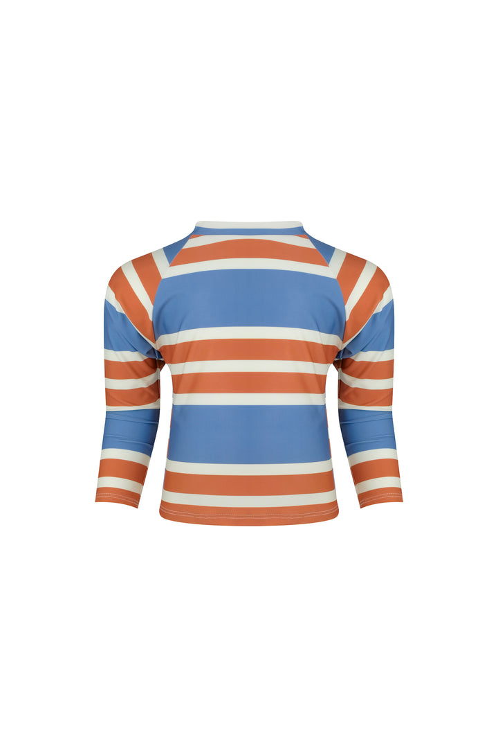 unisex rashguard (camel cream slate stripe)