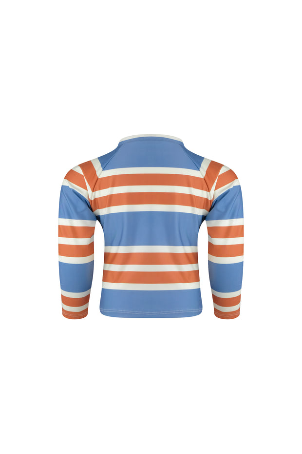 unisex rashguard (camel cream slate stripe)