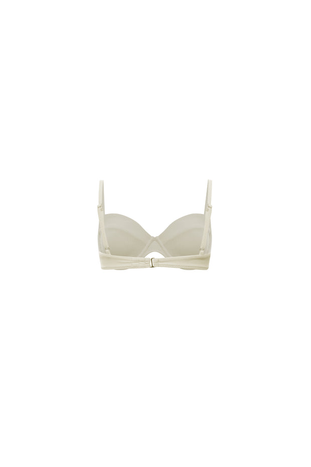 Bustier Bra Top (Ribbed Cream)