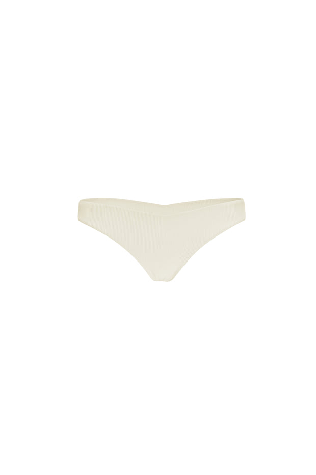 V Brief Bottom (Ribbed Cream)