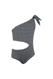 peekaboo one piece (black gingham)